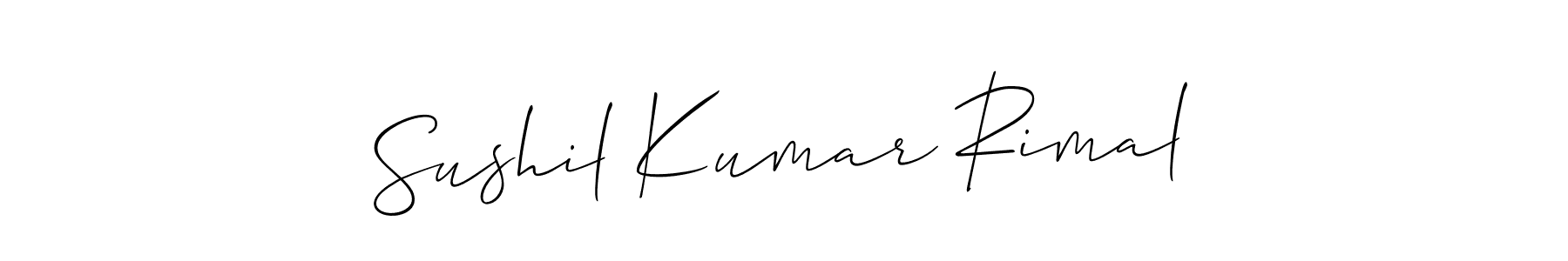 Make a beautiful signature design for name Sushil Kumar Rimal. With this signature (Allison_Script) style, you can create a handwritten signature for free. Sushil Kumar Rimal signature style 2 images and pictures png