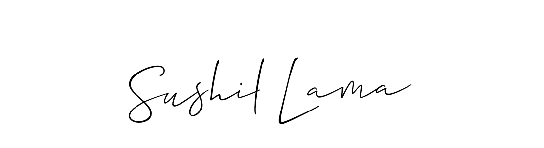 How to make Sushil Lama signature? Allison_Script is a professional autograph style. Create handwritten signature for Sushil Lama name. Sushil Lama signature style 2 images and pictures png