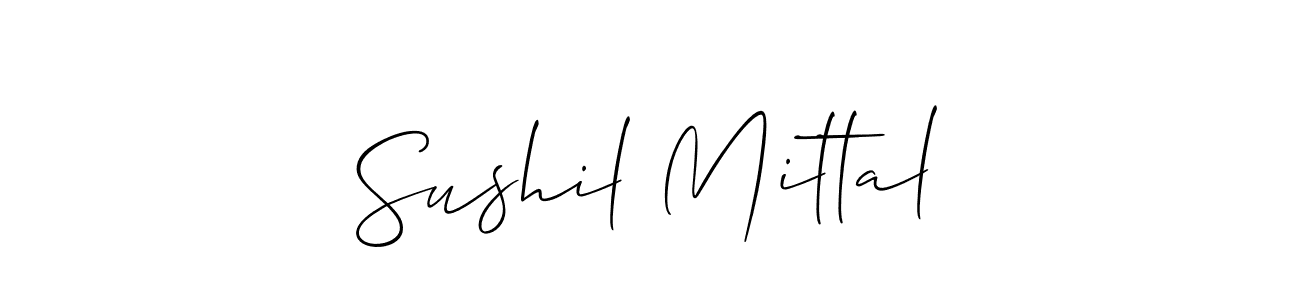 Use a signature maker to create a handwritten signature online. With this signature software, you can design (Allison_Script) your own signature for name Sushil Mittal. Sushil Mittal signature style 2 images and pictures png