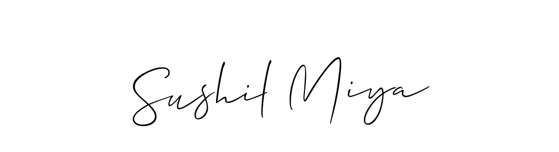 How to make Sushil Miya signature? Allison_Script is a professional autograph style. Create handwritten signature for Sushil Miya name. Sushil Miya signature style 2 images and pictures png