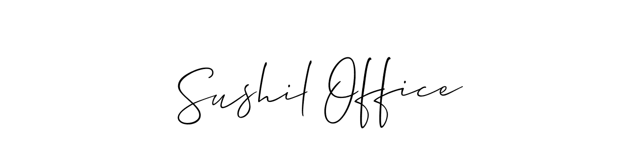 Check out images of Autograph of Sushil Office name. Actor Sushil Office Signature Style. Allison_Script is a professional sign style online. Sushil Office signature style 2 images and pictures png