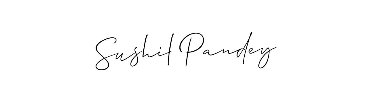 It looks lik you need a new signature style for name Sushil Pandey. Design unique handwritten (Allison_Script) signature with our free signature maker in just a few clicks. Sushil Pandey signature style 2 images and pictures png