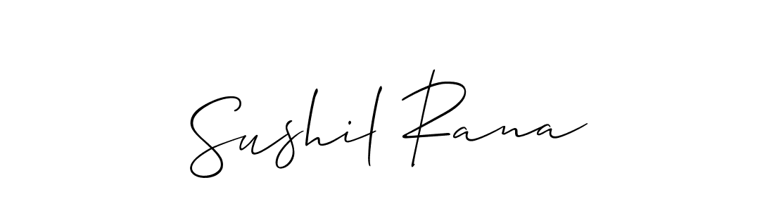Create a beautiful signature design for name Sushil Rana. With this signature (Allison_Script) fonts, you can make a handwritten signature for free. Sushil Rana signature style 2 images and pictures png