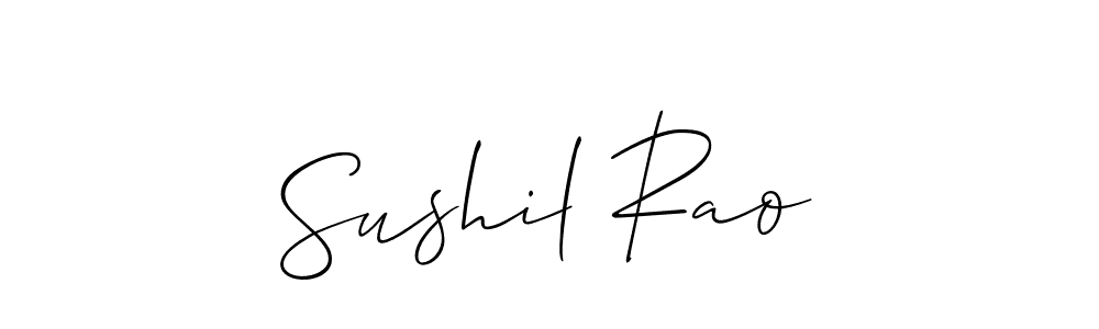 Sushil Rao stylish signature style. Best Handwritten Sign (Allison_Script) for my name. Handwritten Signature Collection Ideas for my name Sushil Rao. Sushil Rao signature style 2 images and pictures png