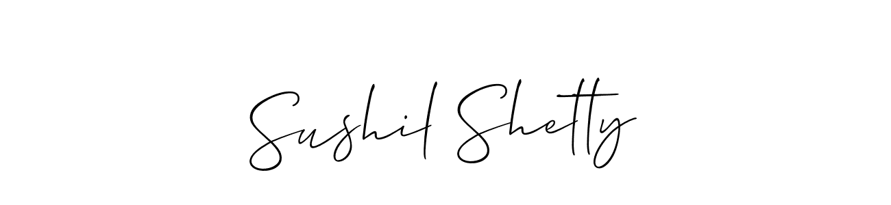 It looks lik you need a new signature style for name Sushil Shetty. Design unique handwritten (Allison_Script) signature with our free signature maker in just a few clicks. Sushil Shetty signature style 2 images and pictures png