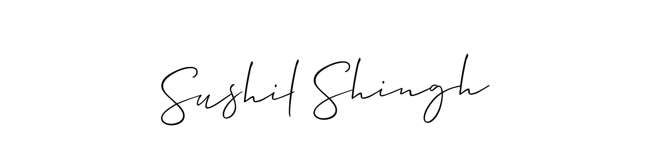 Also we have Sushil Shingh name is the best signature style. Create professional handwritten signature collection using Allison_Script autograph style. Sushil Shingh signature style 2 images and pictures png