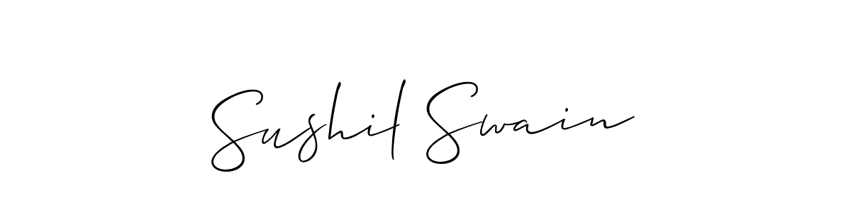 Create a beautiful signature design for name Sushil Swain. With this signature (Allison_Script) fonts, you can make a handwritten signature for free. Sushil Swain signature style 2 images and pictures png