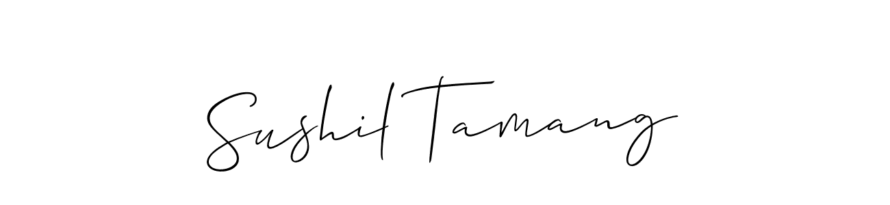 Also we have Sushil Tamang name is the best signature style. Create professional handwritten signature collection using Allison_Script autograph style. Sushil Tamang signature style 2 images and pictures png