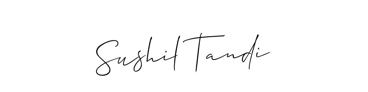 How to make Sushil Tandi signature? Allison_Script is a professional autograph style. Create handwritten signature for Sushil Tandi name. Sushil Tandi signature style 2 images and pictures png