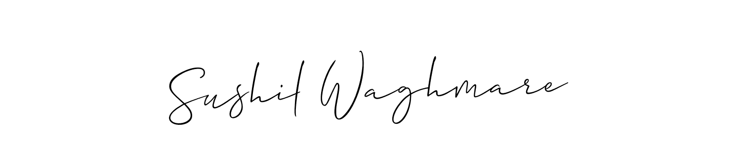 if you are searching for the best signature style for your name Sushil Waghmare. so please give up your signature search. here we have designed multiple signature styles  using Allison_Script. Sushil Waghmare signature style 2 images and pictures png