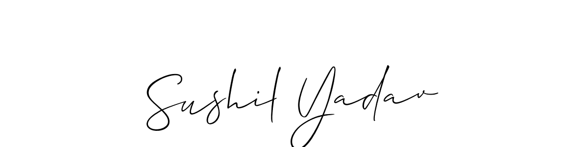 This is the best signature style for the Sushil Yadav name. Also you like these signature font (Allison_Script). Mix name signature. Sushil Yadav signature style 2 images and pictures png