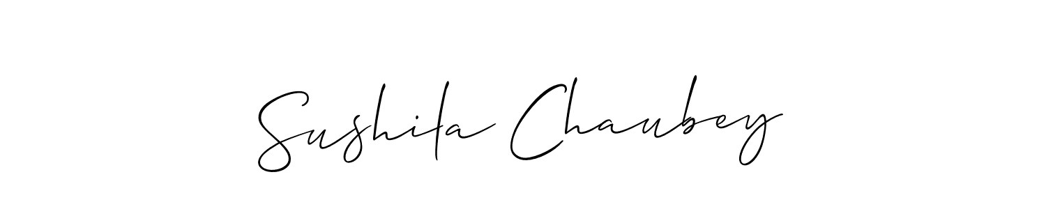 How to make Sushila Chaubey signature? Allison_Script is a professional autograph style. Create handwritten signature for Sushila Chaubey name. Sushila Chaubey signature style 2 images and pictures png