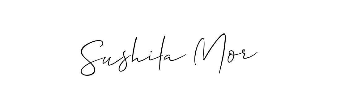 Similarly Allison_Script is the best handwritten signature design. Signature creator online .You can use it as an online autograph creator for name Sushila Mor. Sushila Mor signature style 2 images and pictures png