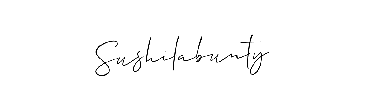 Design your own signature with our free online signature maker. With this signature software, you can create a handwritten (Allison_Script) signature for name Sushilabunty. Sushilabunty signature style 2 images and pictures png