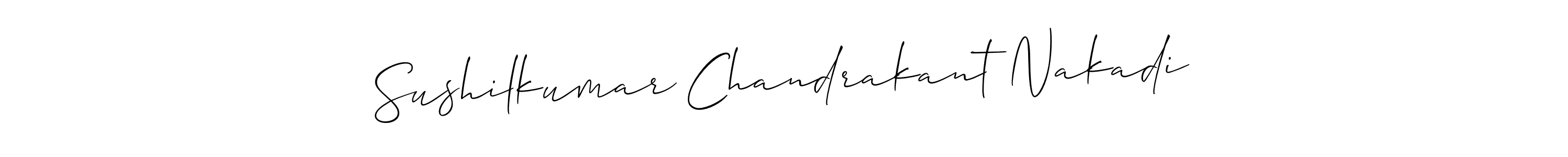 See photos of Sushilkumar Chandrakant Nakadi official signature by Spectra . Check more albums & portfolios. Read reviews & check more about Allison_Script font. Sushilkumar Chandrakant Nakadi signature style 2 images and pictures png