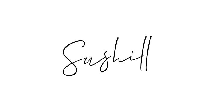 Make a beautiful signature design for name Sushill. With this signature (Allison_Script) style, you can create a handwritten signature for free. Sushill signature style 2 images and pictures png