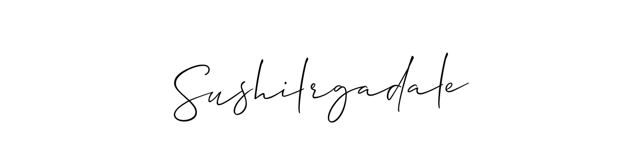 Make a beautiful signature design for name Sushilrgadale. With this signature (Allison_Script) style, you can create a handwritten signature for free. Sushilrgadale signature style 2 images and pictures png