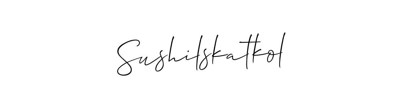 Check out images of Autograph of Sushilskatkol name. Actor Sushilskatkol Signature Style. Allison_Script is a professional sign style online. Sushilskatkol signature style 2 images and pictures png