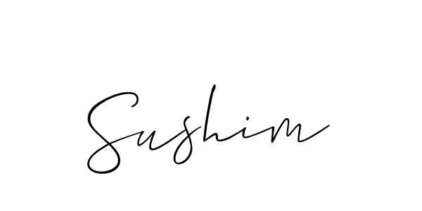 Sushim stylish signature style. Best Handwritten Sign (Allison_Script) for my name. Handwritten Signature Collection Ideas for my name Sushim. Sushim signature style 2 images and pictures png