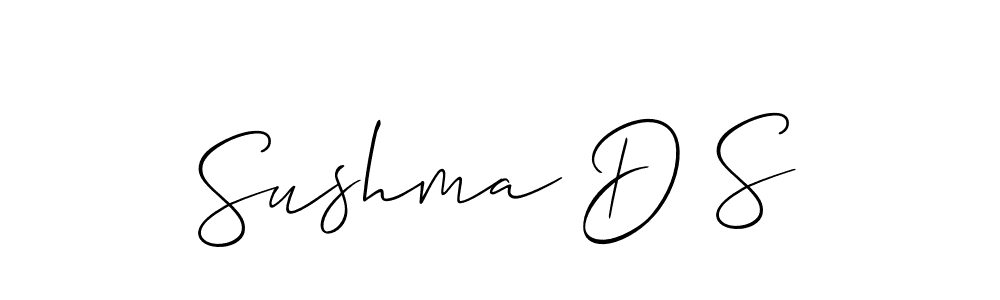 Similarly Allison_Script is the best handwritten signature design. Signature creator online .You can use it as an online autograph creator for name Sushma D S. Sushma D S signature style 2 images and pictures png