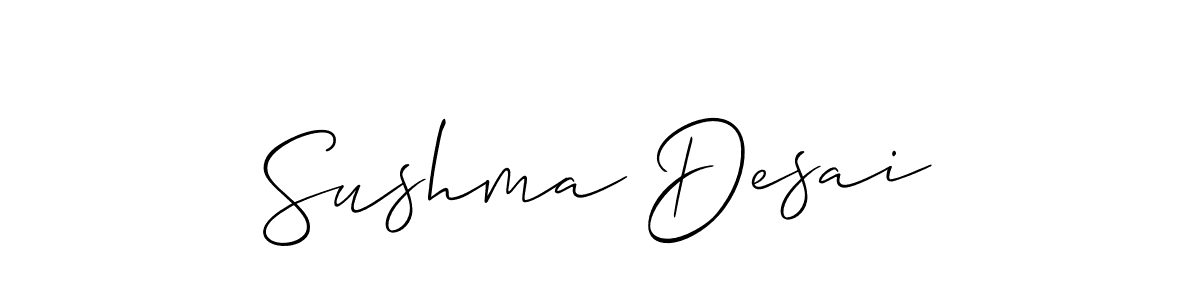 Similarly Allison_Script is the best handwritten signature design. Signature creator online .You can use it as an online autograph creator for name Sushma Desai. Sushma Desai signature style 2 images and pictures png