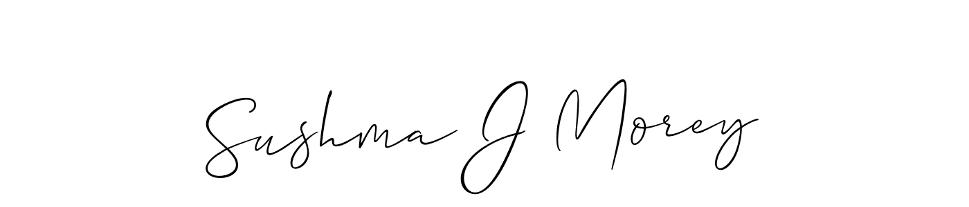 Create a beautiful signature design for name Sushma J Morey. With this signature (Allison_Script) fonts, you can make a handwritten signature for free. Sushma J Morey signature style 2 images and pictures png