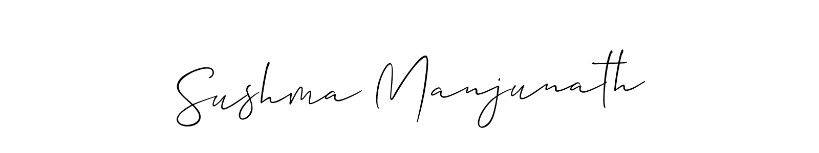 Also we have Sushma Manjunath name is the best signature style. Create professional handwritten signature collection using Allison_Script autograph style. Sushma Manjunath signature style 2 images and pictures png