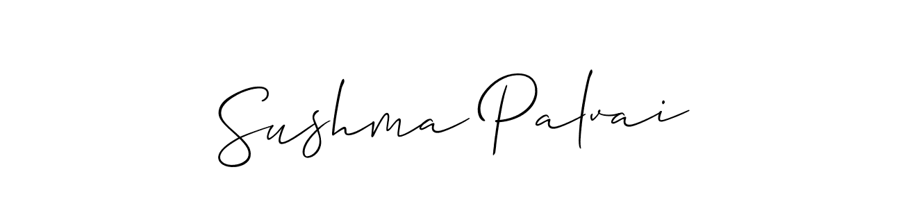 Use a signature maker to create a handwritten signature online. With this signature software, you can design (Allison_Script) your own signature for name Sushma Palvai. Sushma Palvai signature style 2 images and pictures png