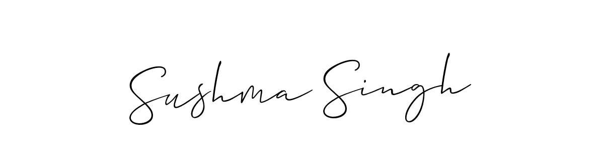 Create a beautiful signature design for name Sushma Singh. With this signature (Allison_Script) fonts, you can make a handwritten signature for free. Sushma Singh signature style 2 images and pictures png