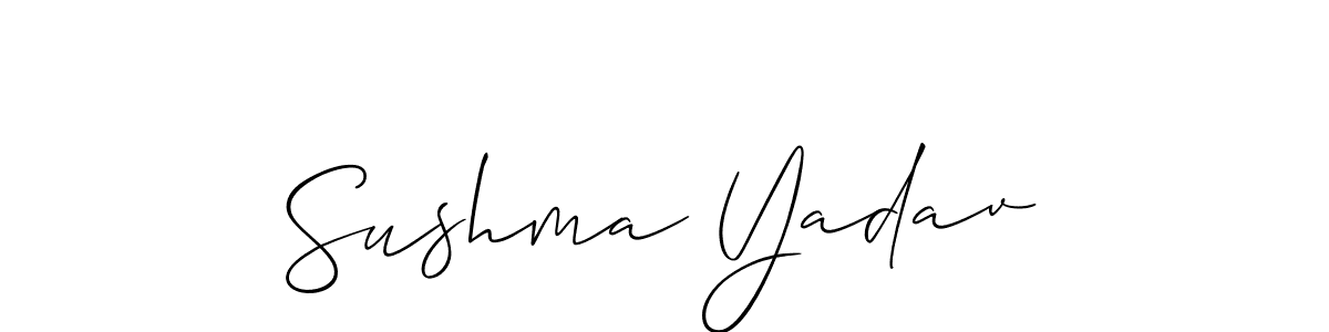 How to make Sushma Yadav name signature. Use Allison_Script style for creating short signs online. This is the latest handwritten sign. Sushma Yadav signature style 2 images and pictures png