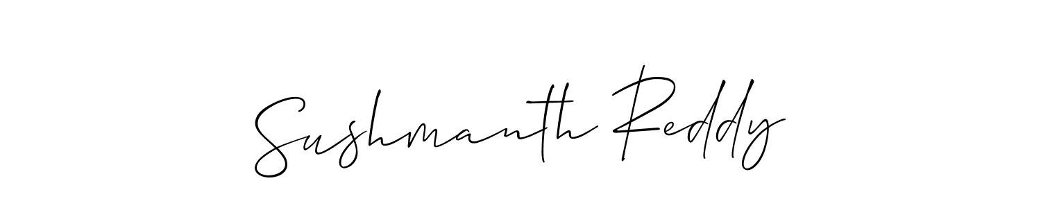 Allison_Script is a professional signature style that is perfect for those who want to add a touch of class to their signature. It is also a great choice for those who want to make their signature more unique. Get Sushmanth Reddy name to fancy signature for free. Sushmanth Reddy signature style 2 images and pictures png