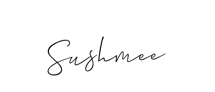 It looks lik you need a new signature style for name Sushmee. Design unique handwritten (Allison_Script) signature with our free signature maker in just a few clicks. Sushmee signature style 2 images and pictures png