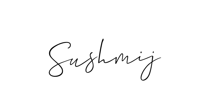 Use a signature maker to create a handwritten signature online. With this signature software, you can design (Allison_Script) your own signature for name Sushmij. Sushmij signature style 2 images and pictures png