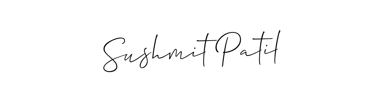 Make a short Sushmit Patil signature style. Manage your documents anywhere anytime using Allison_Script. Create and add eSignatures, submit forms, share and send files easily. Sushmit Patil signature style 2 images and pictures png