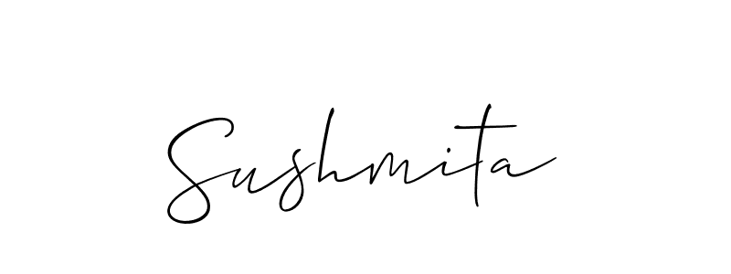 Design your own signature with our free online signature maker. With this signature software, you can create a handwritten (Allison_Script) signature for name Sushmita. Sushmita signature style 2 images and pictures png