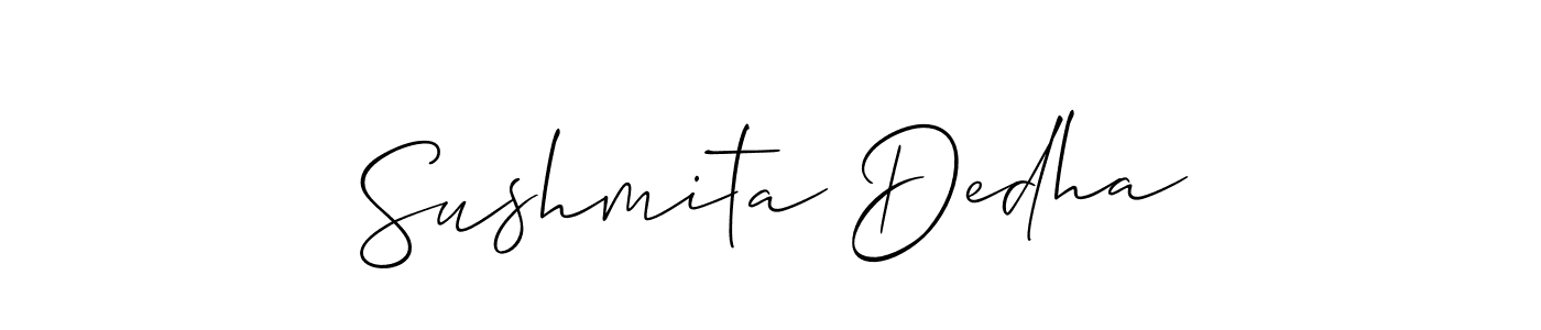 Once you've used our free online signature maker to create your best signature Allison_Script style, it's time to enjoy all of the benefits that Sushmita Dedha name signing documents. Sushmita Dedha signature style 2 images and pictures png