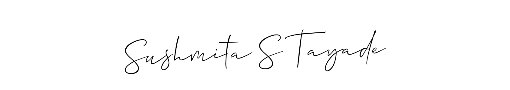 Once you've used our free online signature maker to create your best signature Allison_Script style, it's time to enjoy all of the benefits that Sushmita S Tayade name signing documents. Sushmita S Tayade signature style 2 images and pictures png