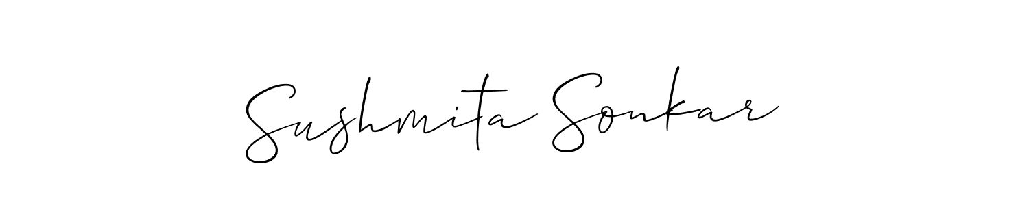 How to Draw Sushmita Sonkar signature style? Allison_Script is a latest design signature styles for name Sushmita Sonkar. Sushmita Sonkar signature style 2 images and pictures png