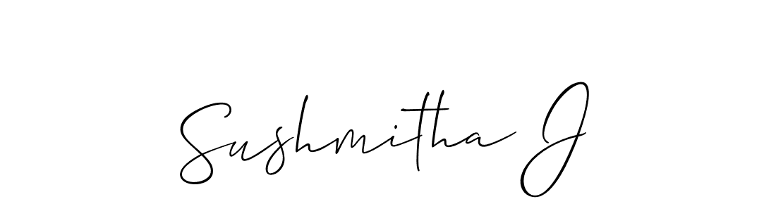 You should practise on your own different ways (Allison_Script) to write your name (Sushmitha J) in signature. don't let someone else do it for you. Sushmitha J signature style 2 images and pictures png