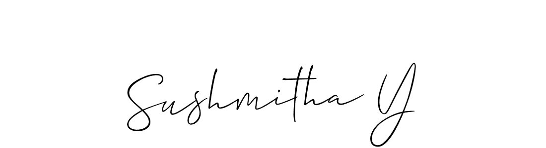 Sushmitha Y stylish signature style. Best Handwritten Sign (Allison_Script) for my name. Handwritten Signature Collection Ideas for my name Sushmitha Y. Sushmitha Y signature style 2 images and pictures png