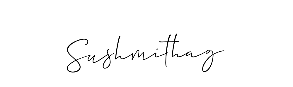 Also we have Sushmithag name is the best signature style. Create professional handwritten signature collection using Allison_Script autograph style. Sushmithag signature style 2 images and pictures png