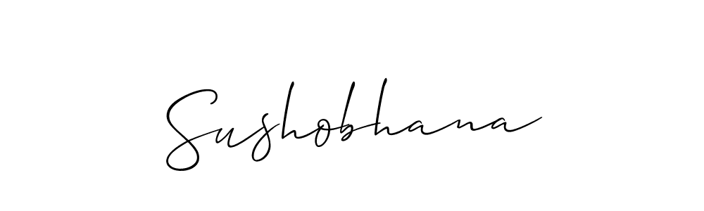 How to make Sushobhana signature? Allison_Script is a professional autograph style. Create handwritten signature for Sushobhana name. Sushobhana signature style 2 images and pictures png