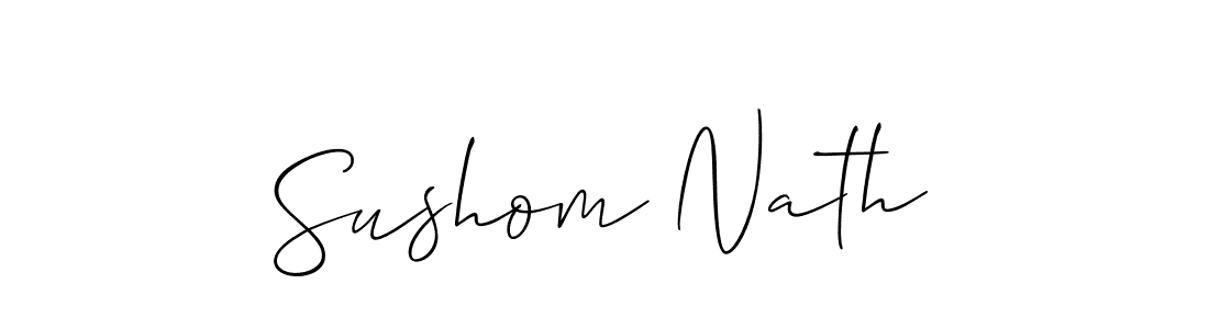 You can use this online signature creator to create a handwritten signature for the name Sushom Nath. This is the best online autograph maker. Sushom Nath signature style 2 images and pictures png