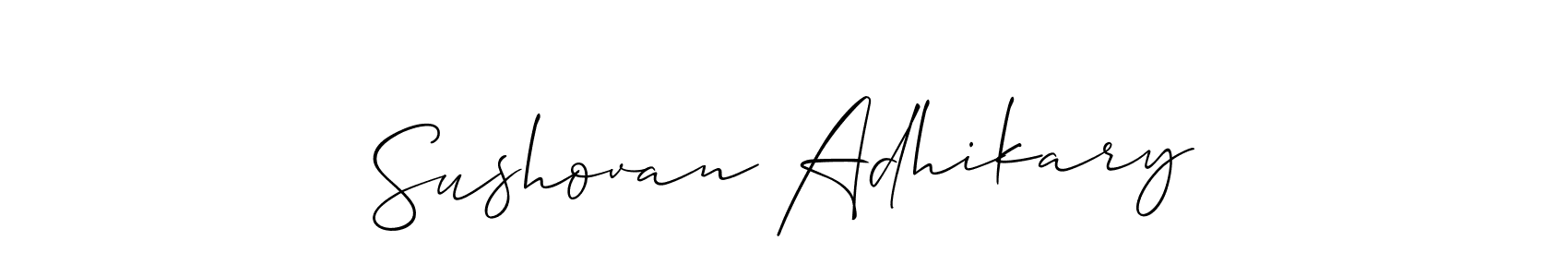 This is the best signature style for the Sushovan Adhikary name. Also you like these signature font (Allison_Script). Mix name signature. Sushovan Adhikary signature style 2 images and pictures png