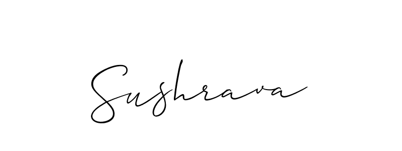 How to Draw Sushrava signature style? Allison_Script is a latest design signature styles for name Sushrava. Sushrava signature style 2 images and pictures png