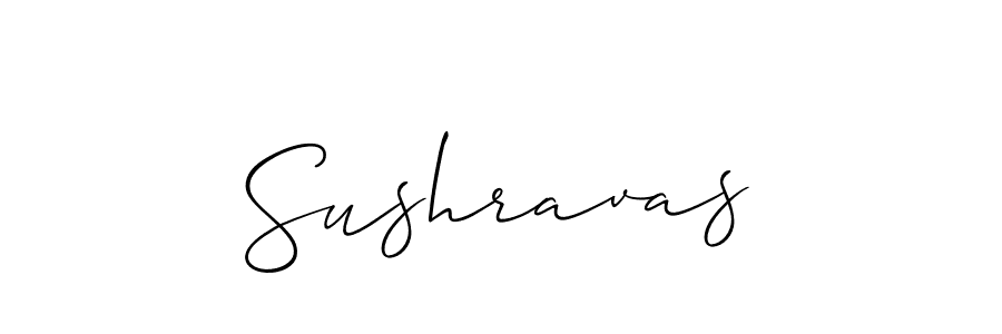 Use a signature maker to create a handwritten signature online. With this signature software, you can design (Allison_Script) your own signature for name Sushravas. Sushravas signature style 2 images and pictures png