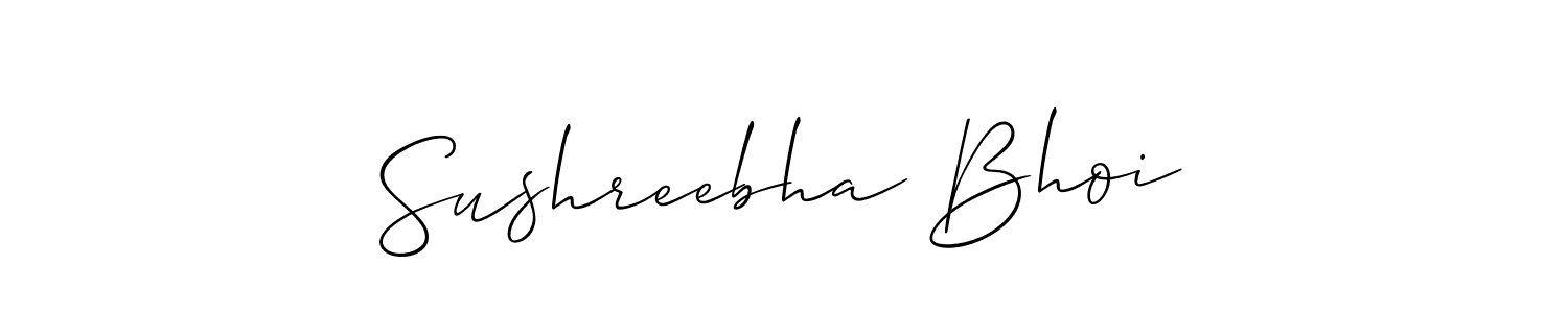 It looks lik you need a new signature style for name Sushreebha Bhoi. Design unique handwritten (Allison_Script) signature with our free signature maker in just a few clicks. Sushreebha Bhoi signature style 2 images and pictures png