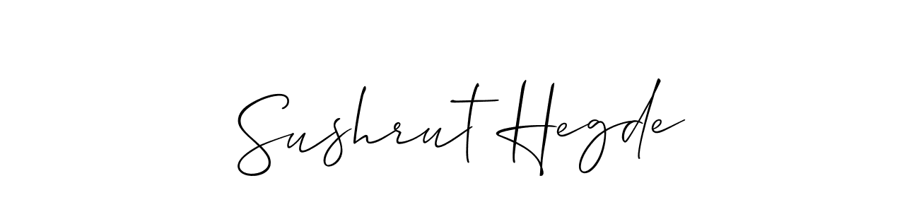 How to make Sushrut Hegde name signature. Use Allison_Script style for creating short signs online. This is the latest handwritten sign. Sushrut Hegde signature style 2 images and pictures png