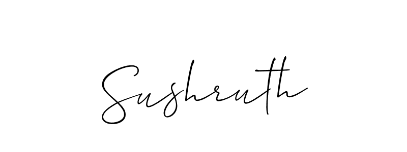 Design your own signature with our free online signature maker. With this signature software, you can create a handwritten (Allison_Script) signature for name Sushruth. Sushruth signature style 2 images and pictures png