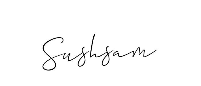 Design your own signature with our free online signature maker. With this signature software, you can create a handwritten (Allison_Script) signature for name Sushsam. Sushsam signature style 2 images and pictures png